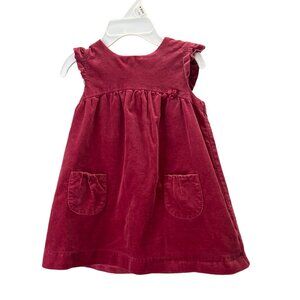 Zara Mini Babydoll Dress size 9/12 mos Brushed Corduroy Lined Mauve Cranberry
